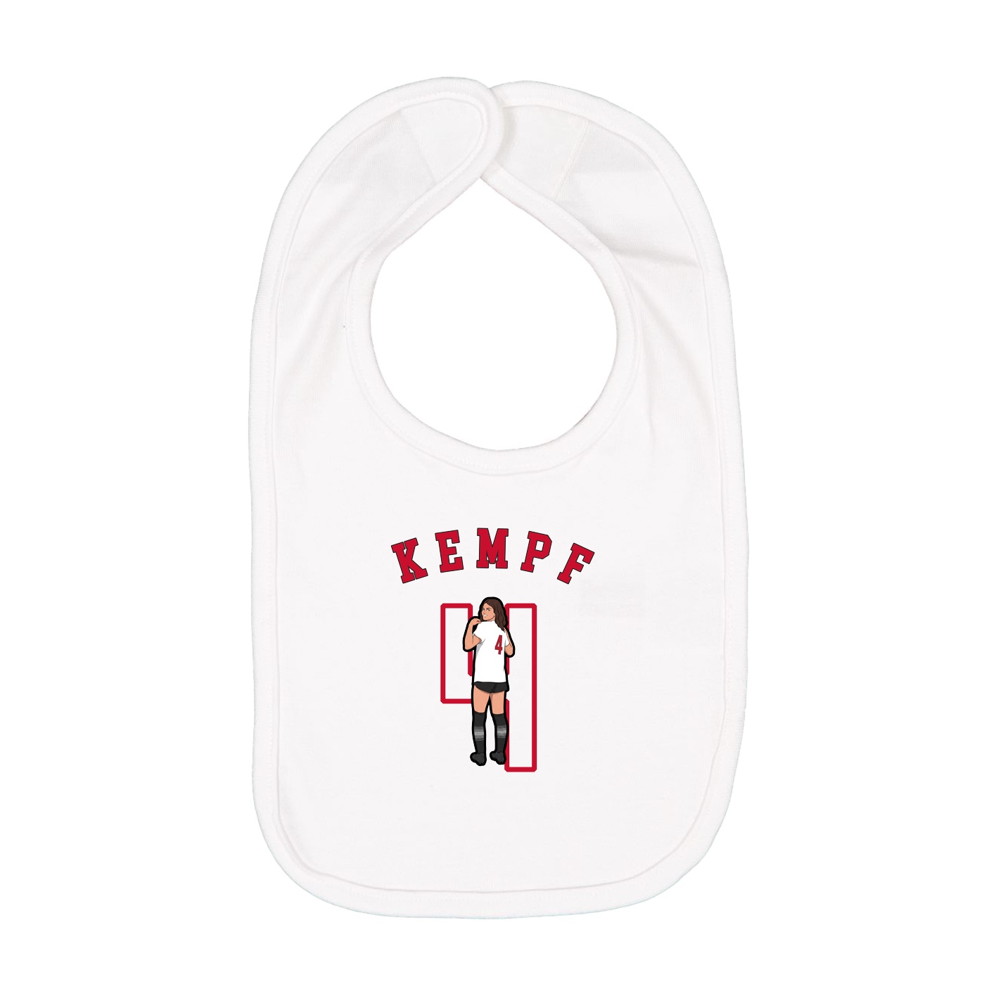 Infant Bib — Shirsey Arch in White