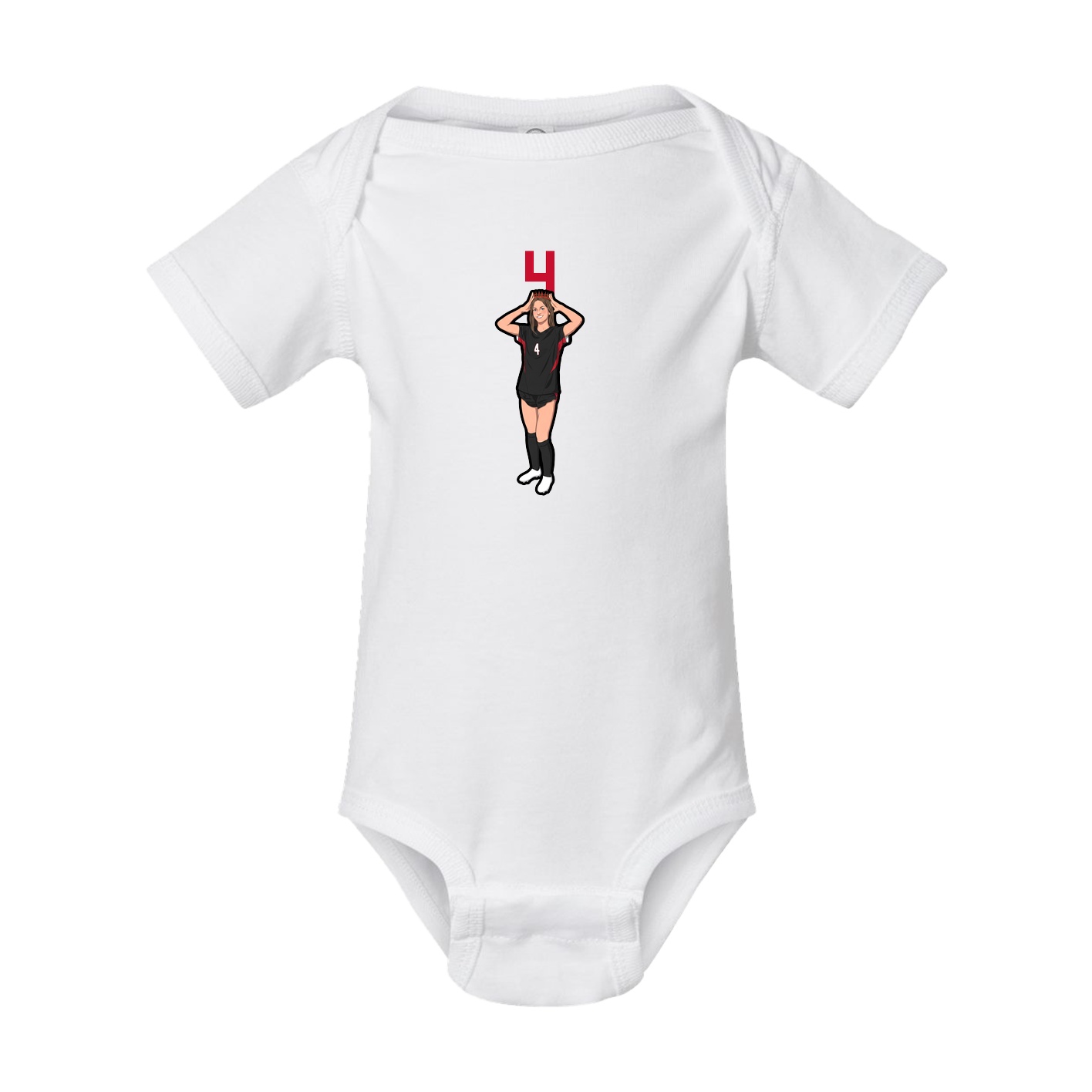 Baby Onesie — Number Top in White