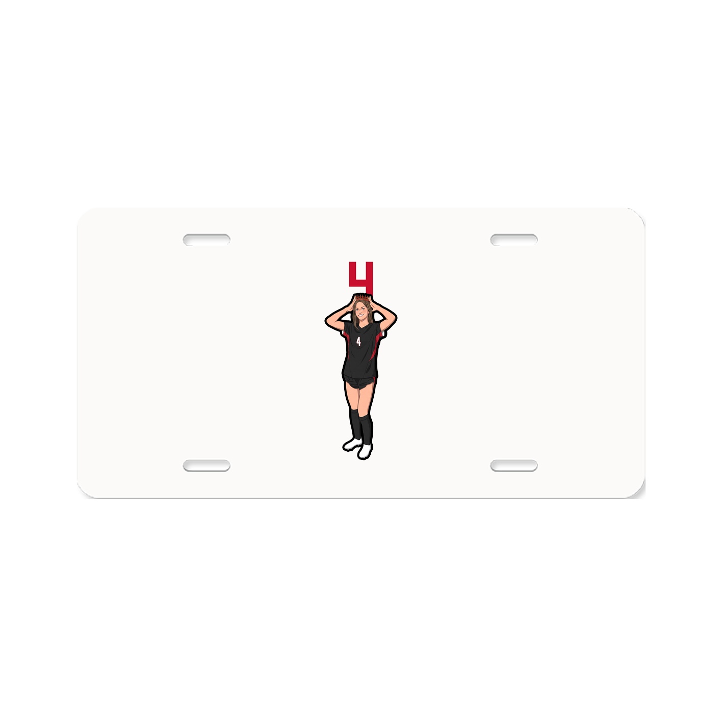 License Plate — Number Top in Classic