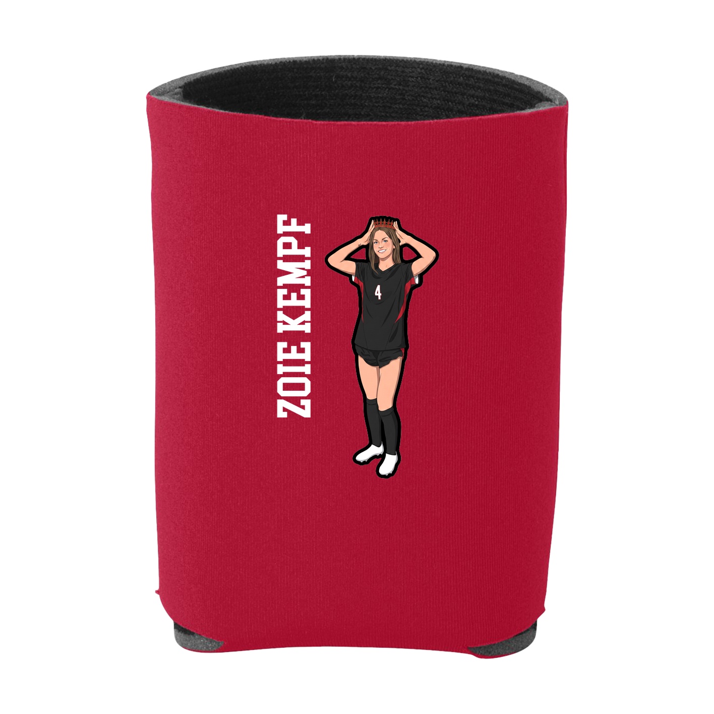 Can Holder — Name Vertical in Red