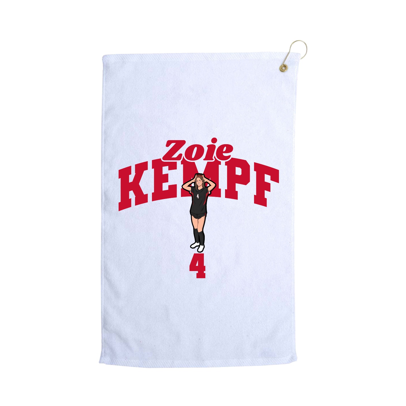 Golf Towel — Signature Arch in White