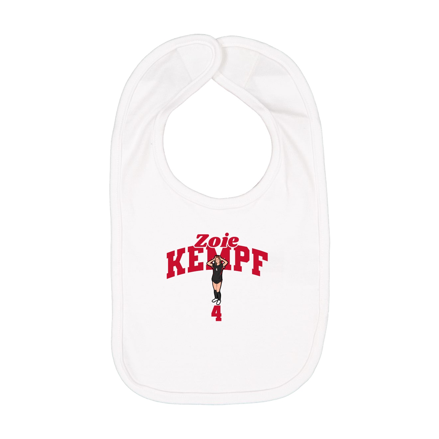 Infant Bib — Signature Arch in White