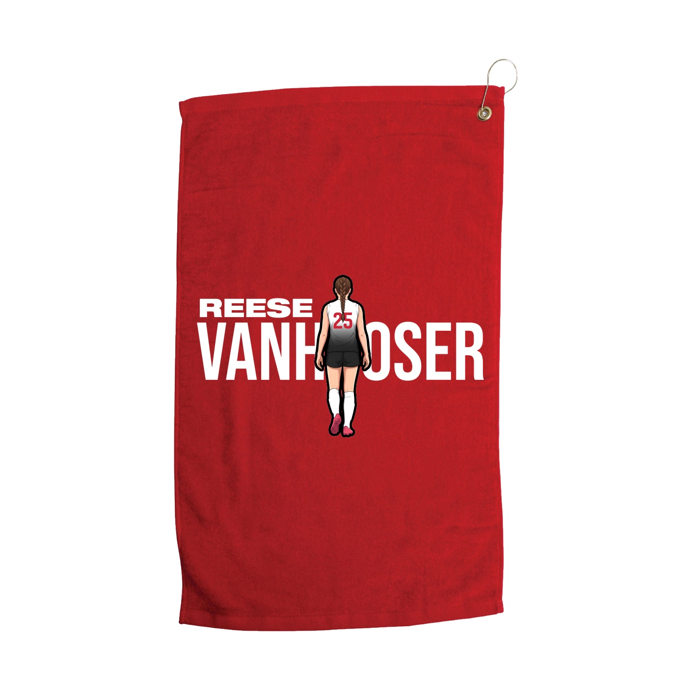 Golf Towel — Player Name in Red