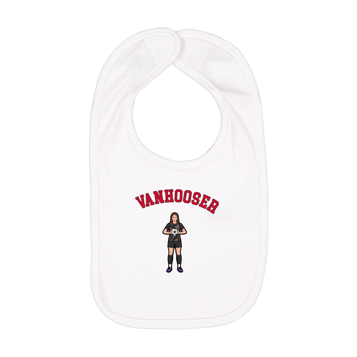 Infant Bib — Shirsey Arch in White