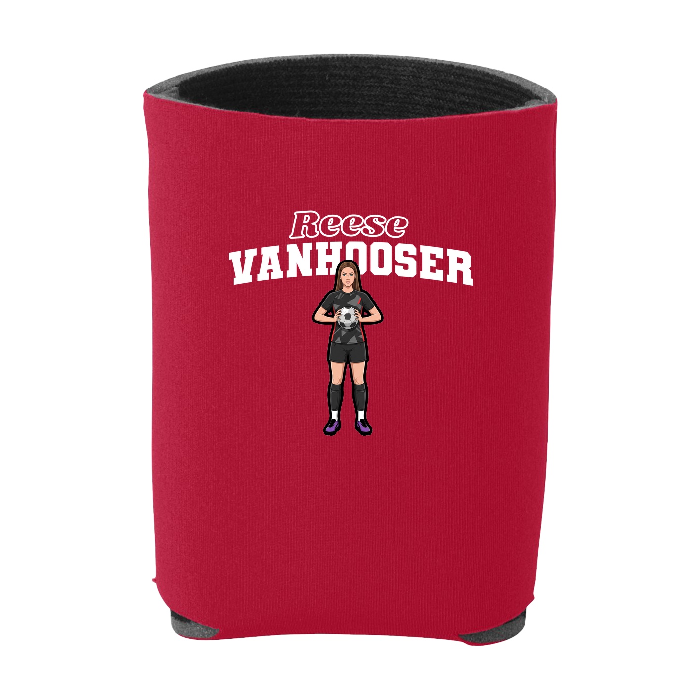 Can Holder — Name Arch in Red