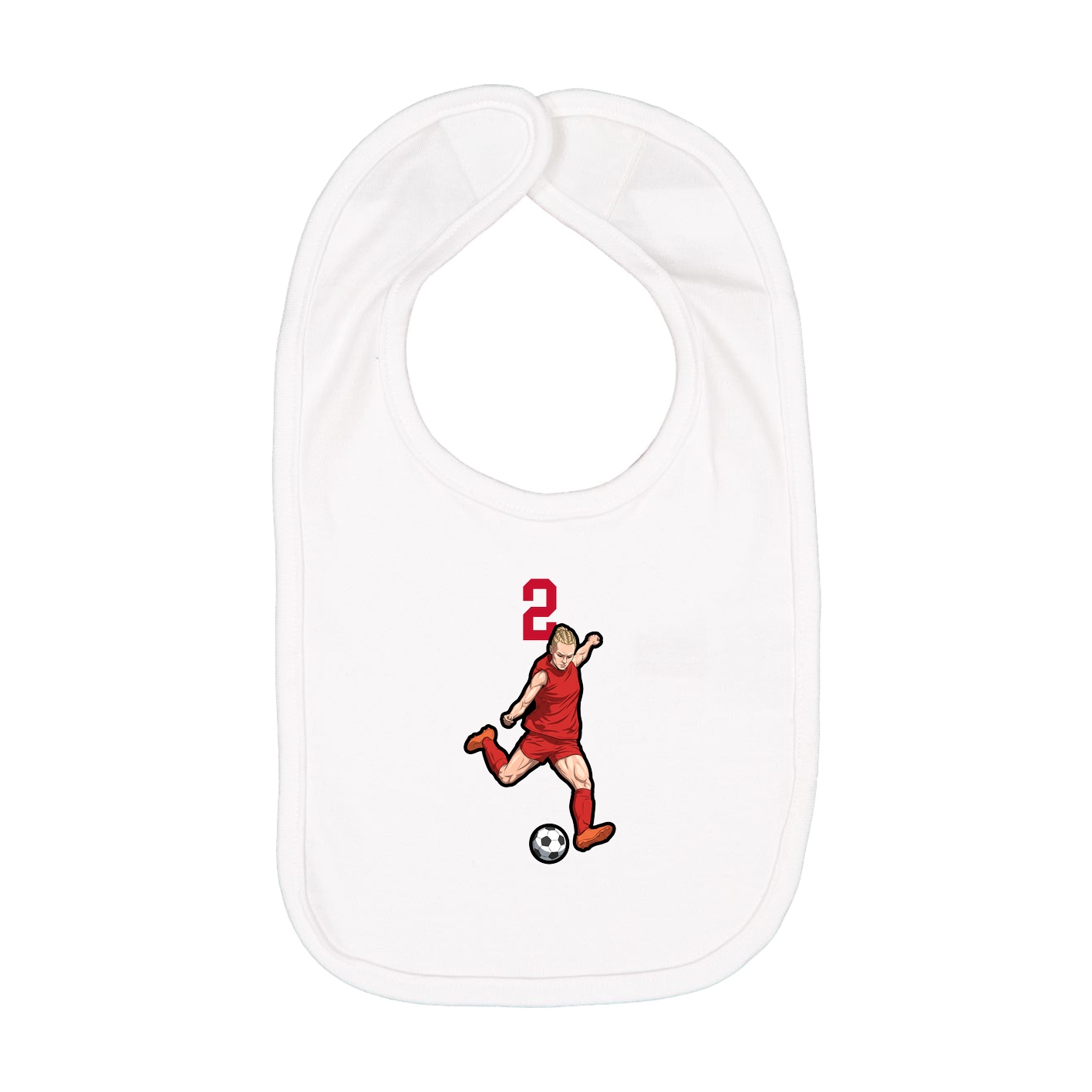 Infant Bib — Number Top in White