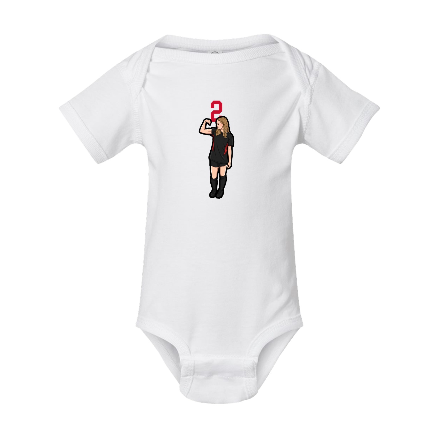 Baby Onesie — Number Top in White