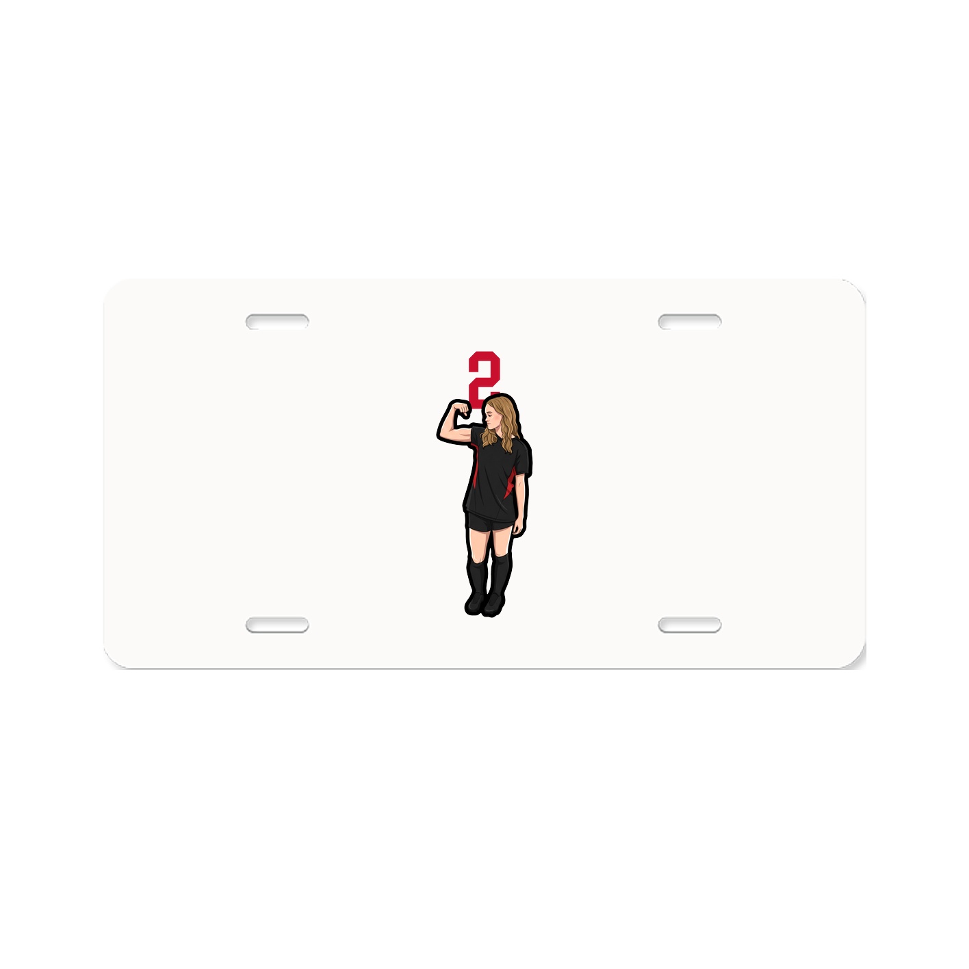 License Plate — Number Top in Classic