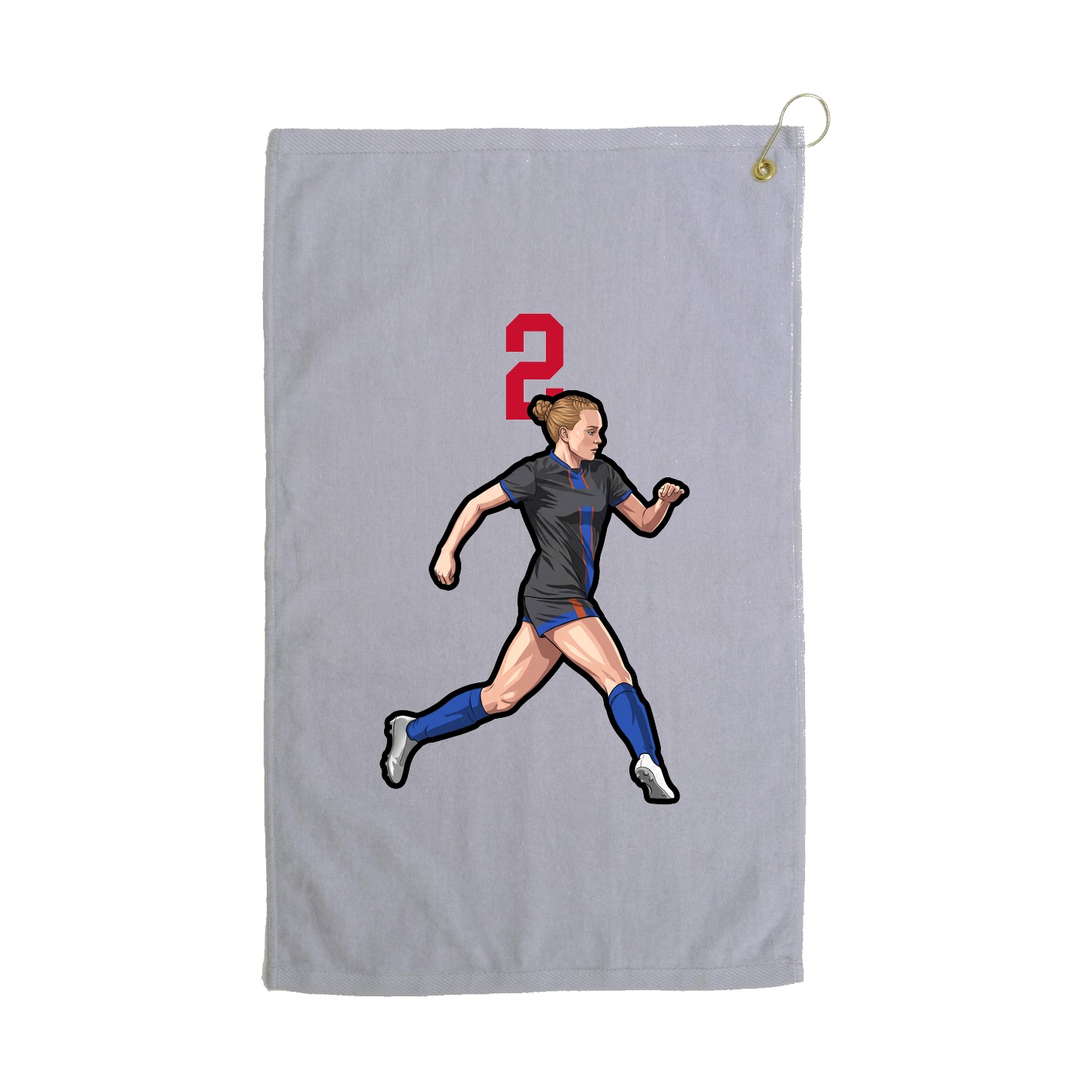 Golf Towel — Number Top in Grey