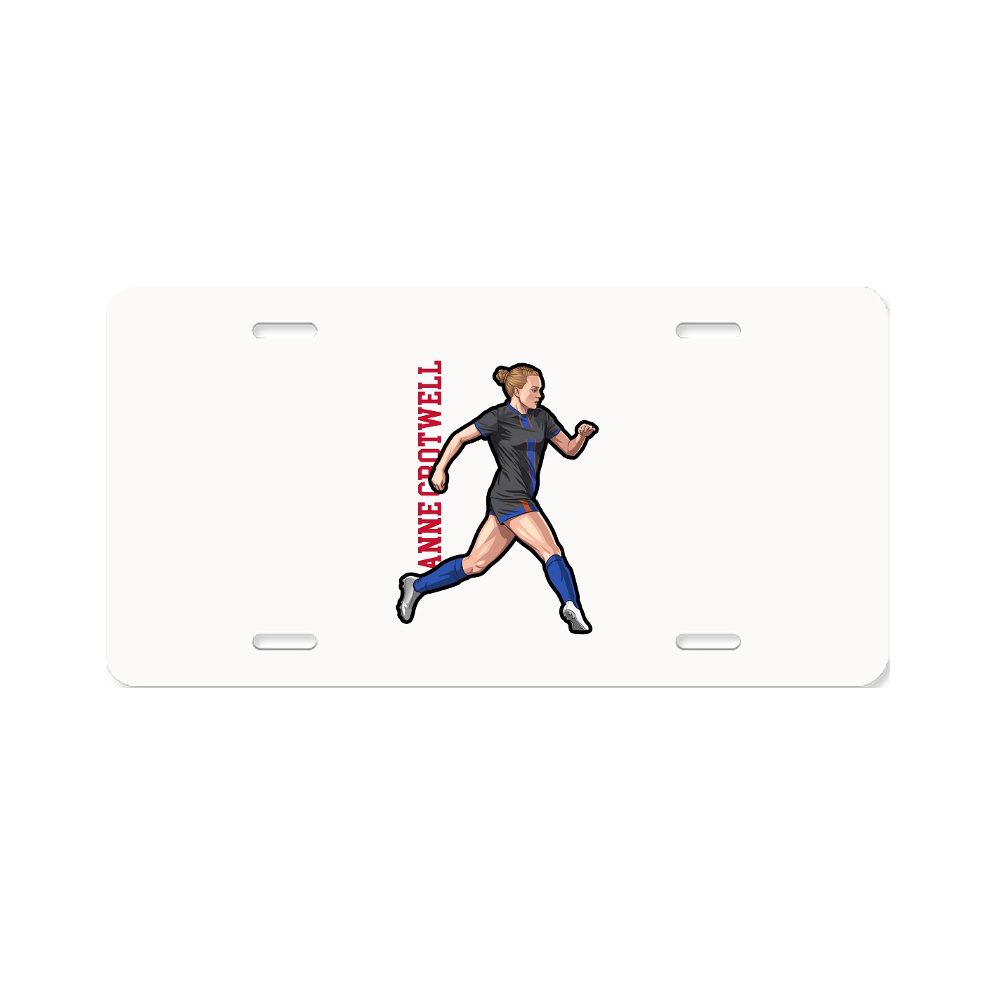 License Plate — Name Vertical in Classic
