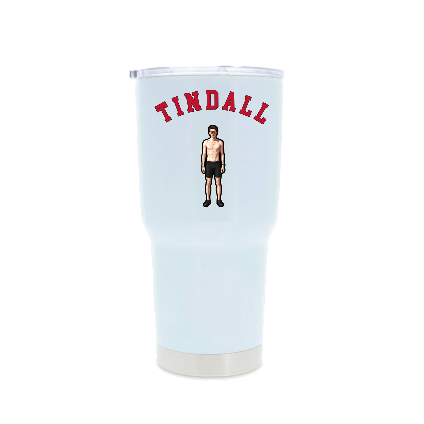 30oz Stainless Steel Tumbler — Shirsey Arch in White