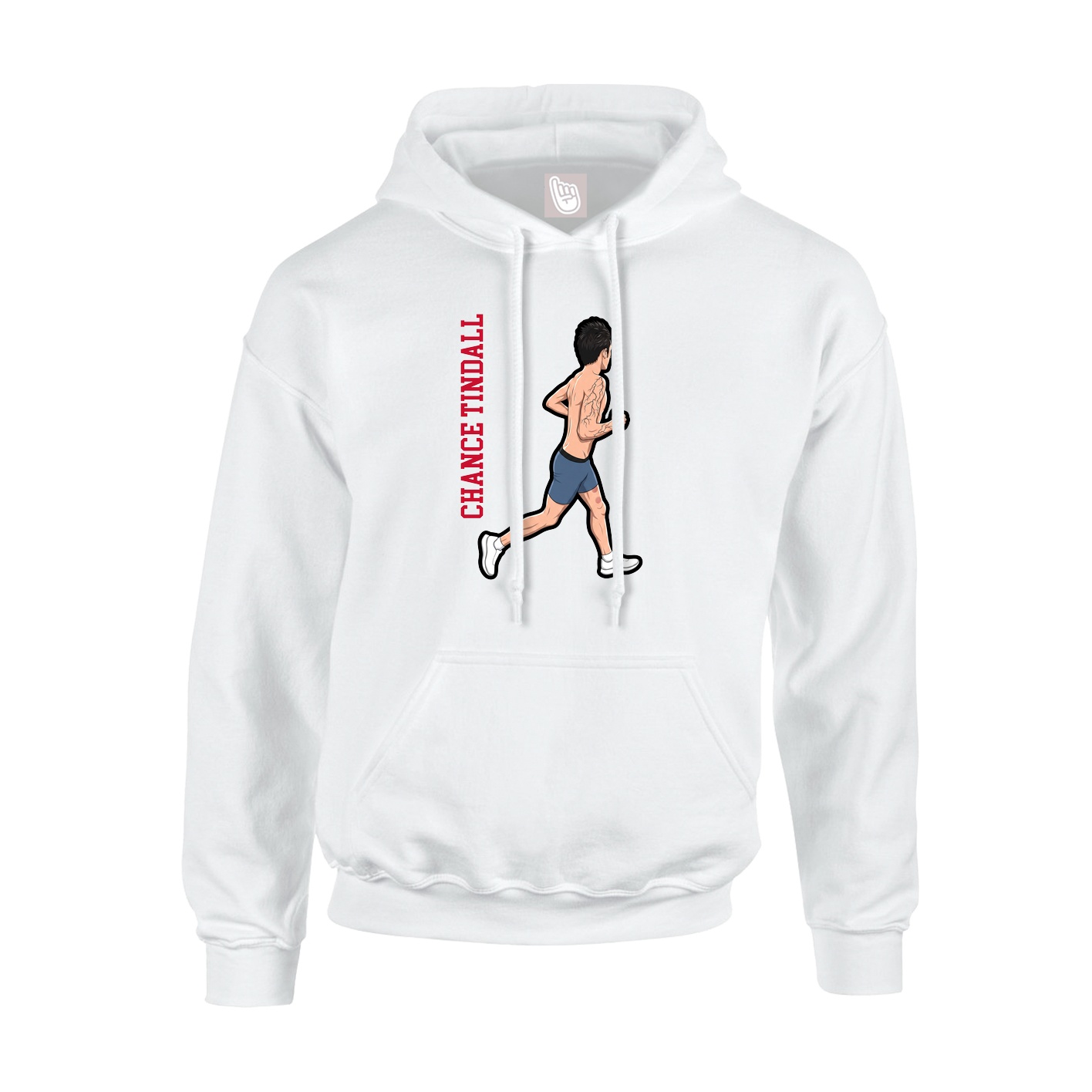 Hoodie — Name Vertical in White