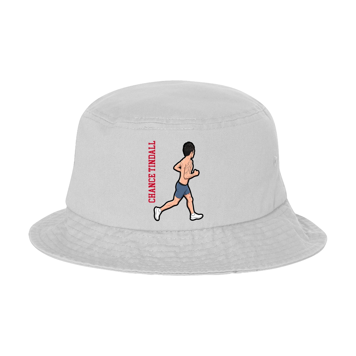 Bucket Cap — Name Vertical in White