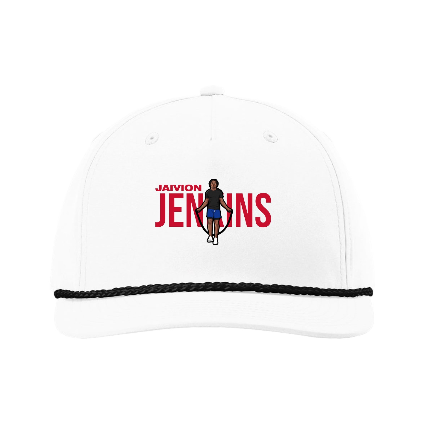 Five-Panel Classic Rope Cap — Player Name in White