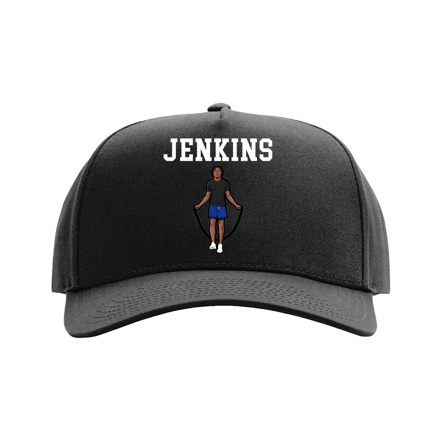 Full Fabric Five-Panel Champ Cap — Shirsey in Black