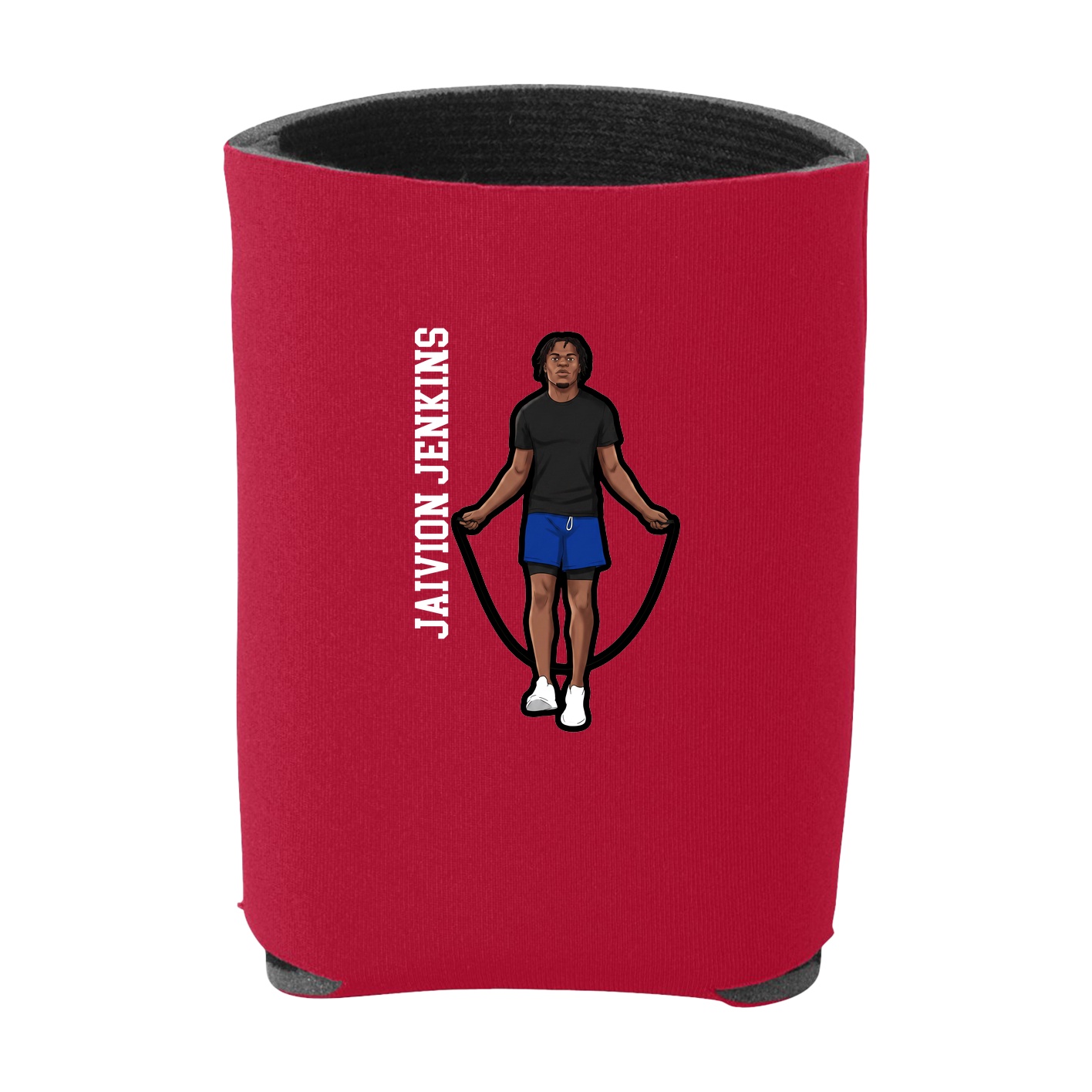 Can Holder — Name Vertical in Red
