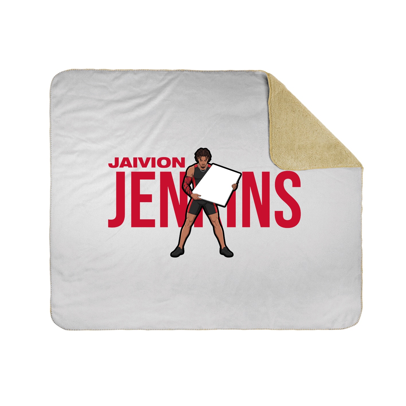 Throw Blanket — Player Name in White