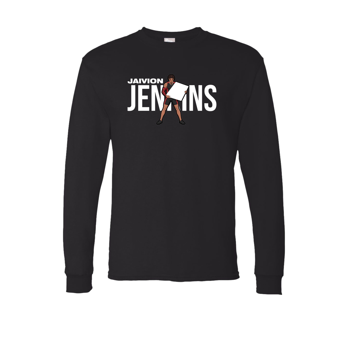 Long Sleeve Tee — Player Name in Black