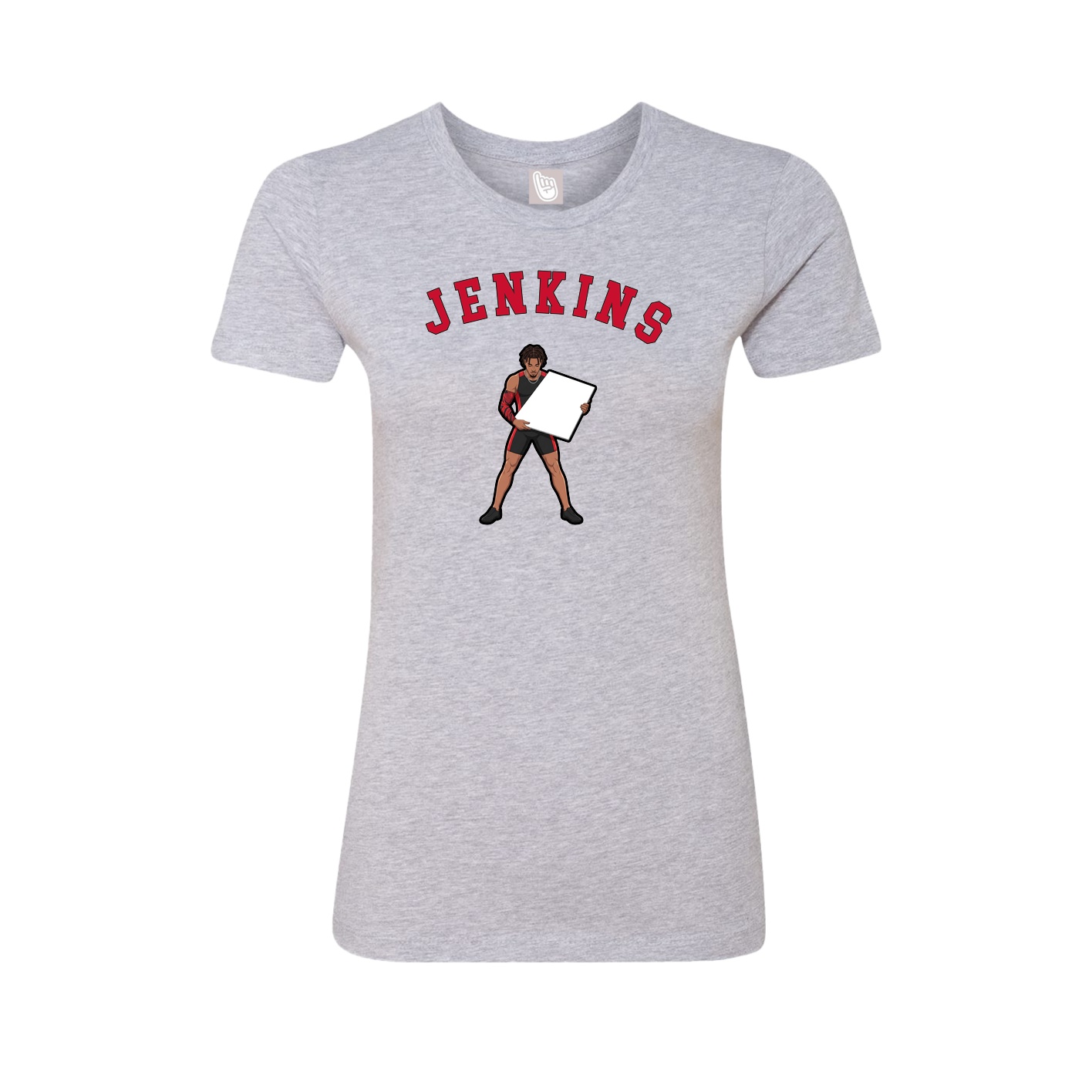 Fitted Women's Tee — Shirsey Arch in Grey