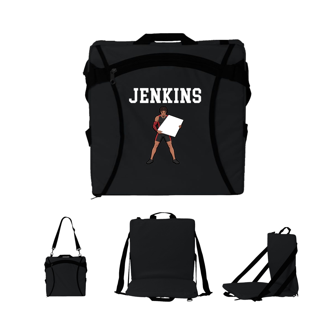 Folding Stadium Seat — Shirsey in Black