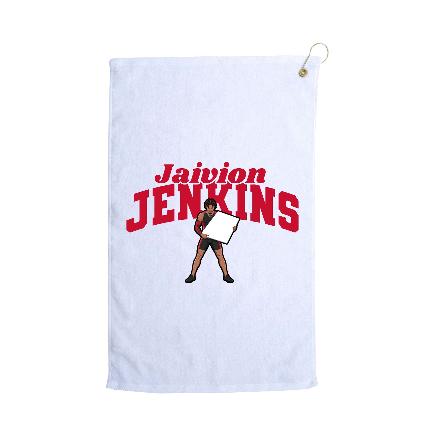 Golf Towel — Signature Arch in White