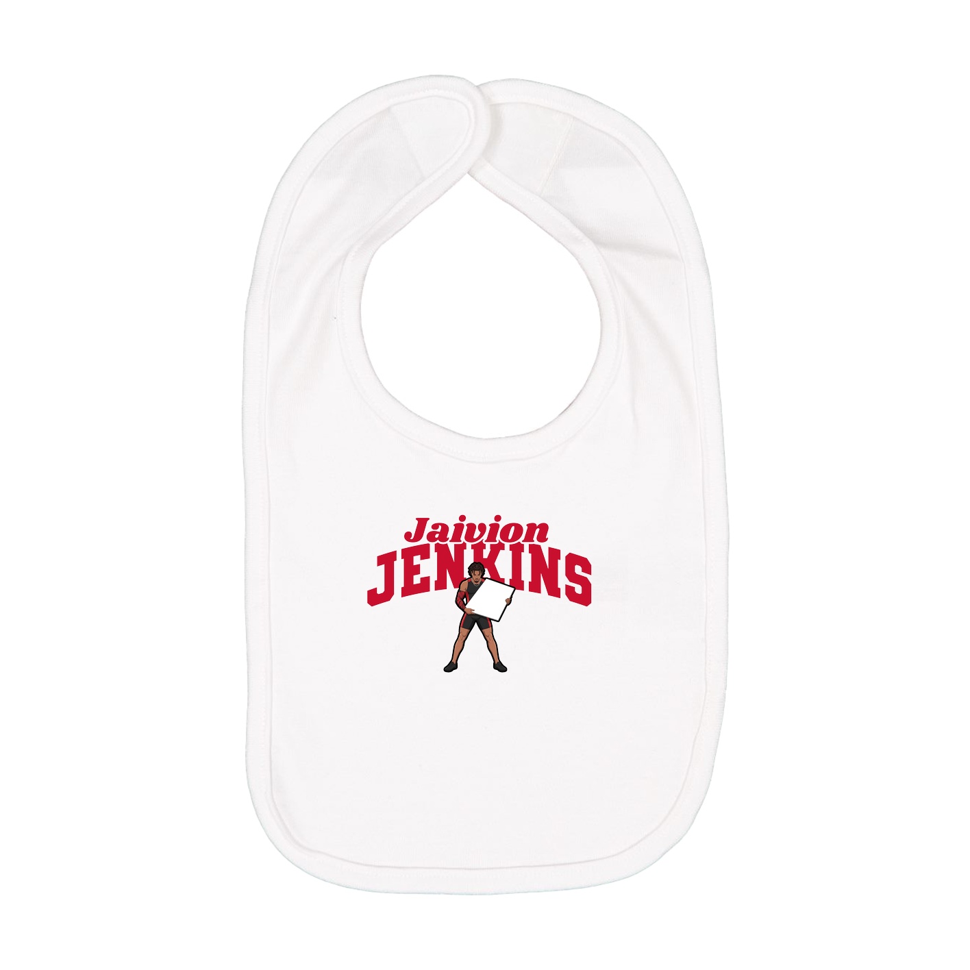Infant Bib — Signature Arch in White