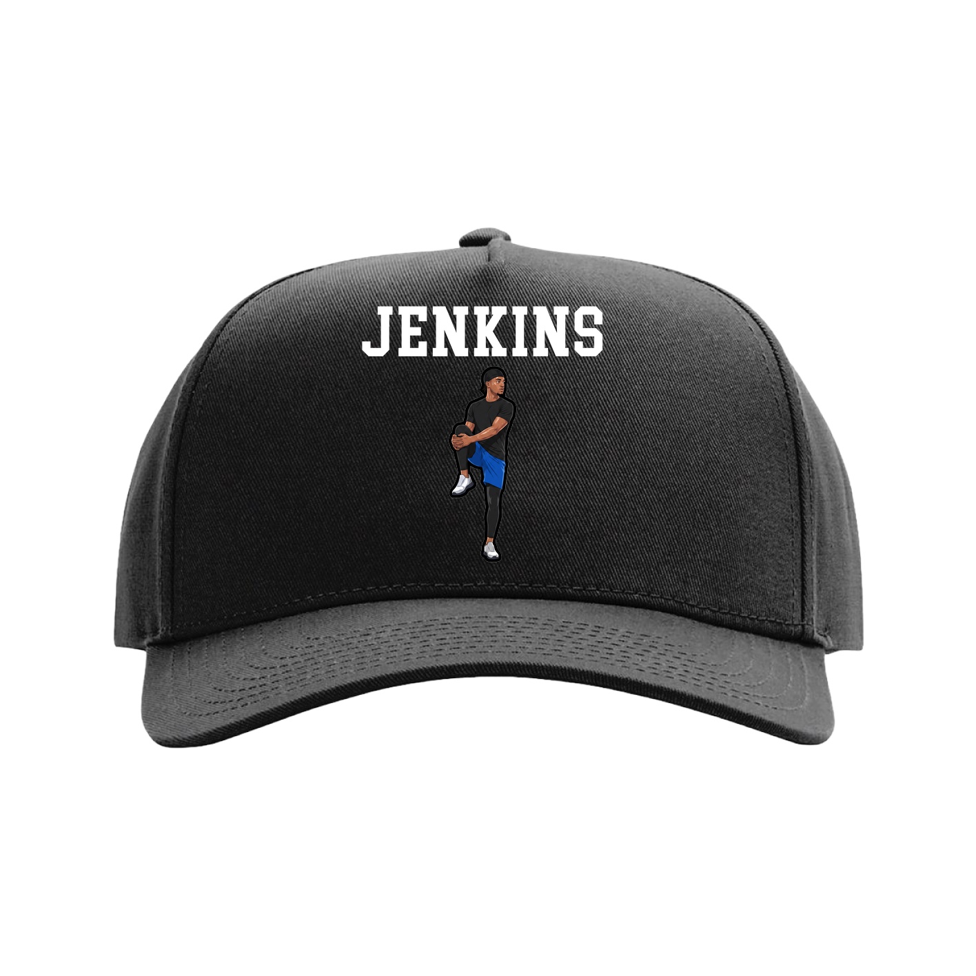 Full Fabric Five-Panel Champ Cap — Shirsey in Black
