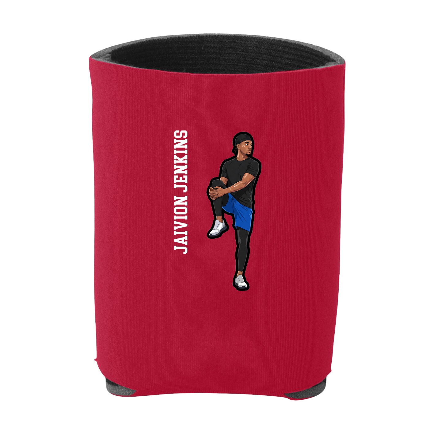 Can Holder — Name Vertical in Red
