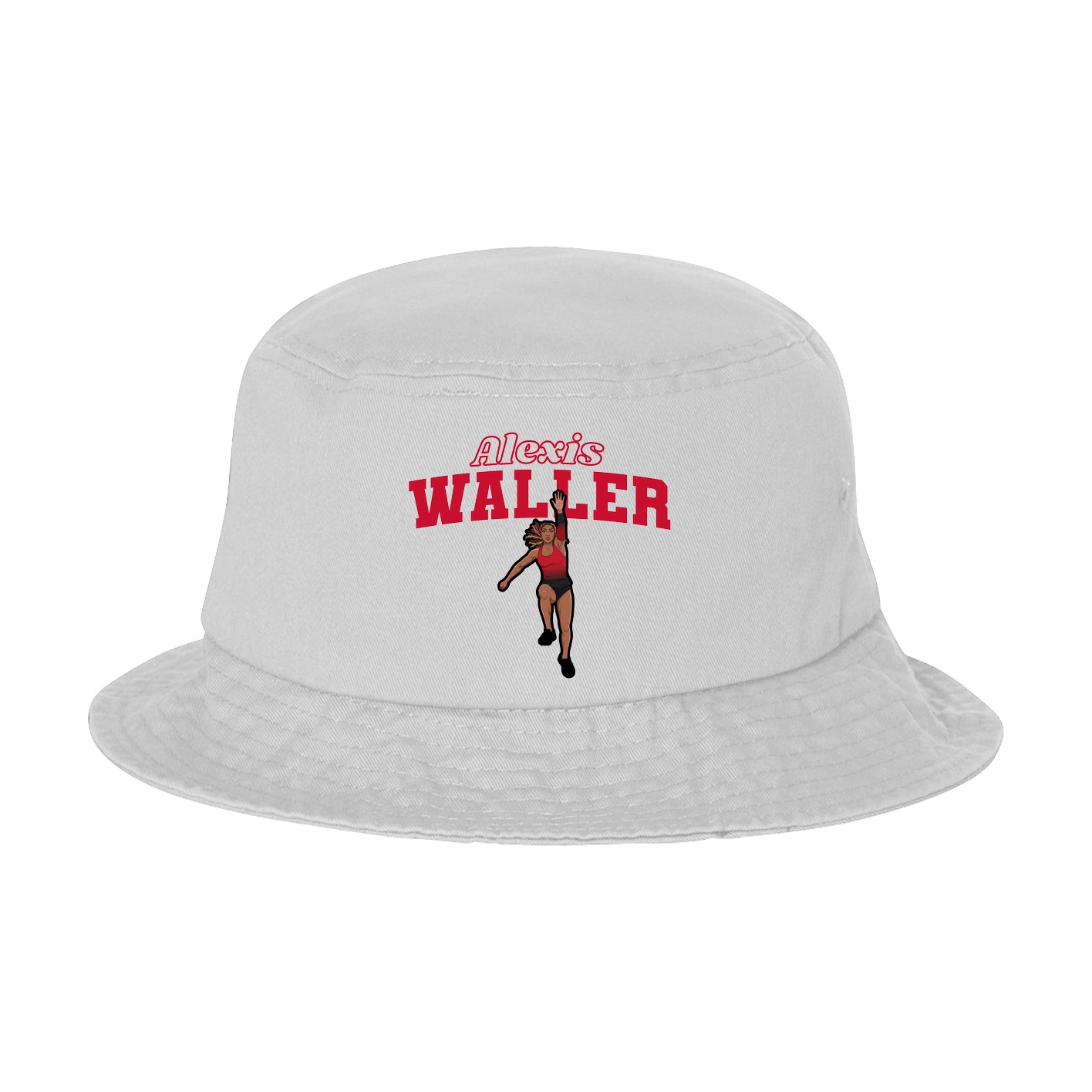 Bucket Cap — Name Arch in White