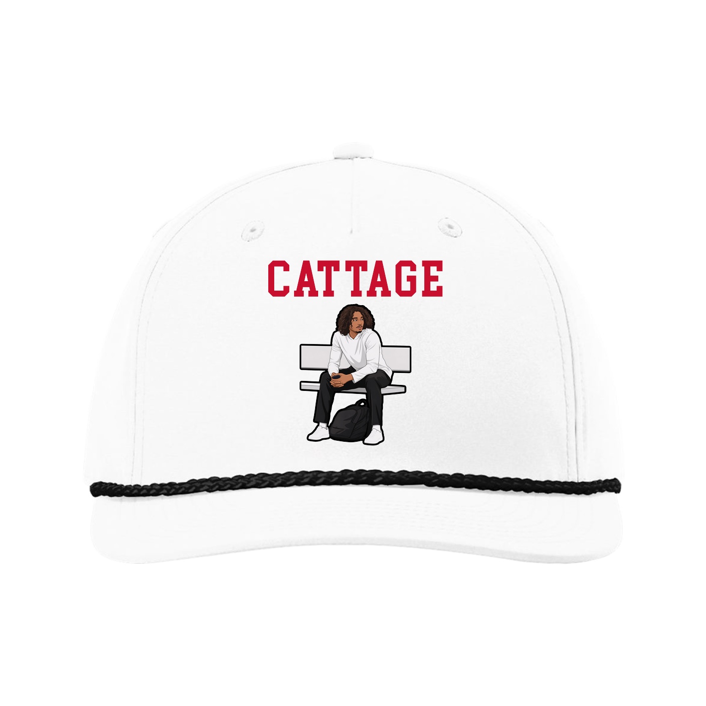 Five-Panel Classic Rope Cap — Shirsey in White