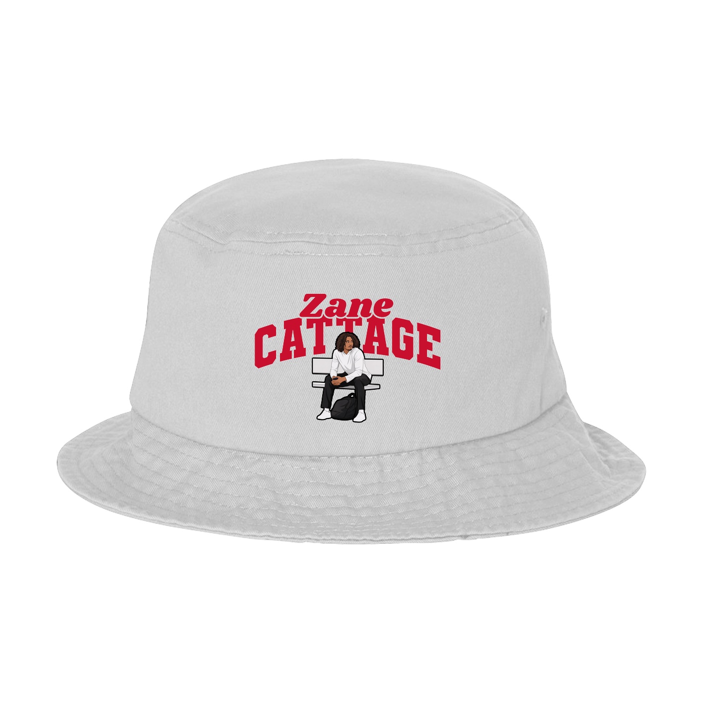 Bucket Cap — Signature Arch in White