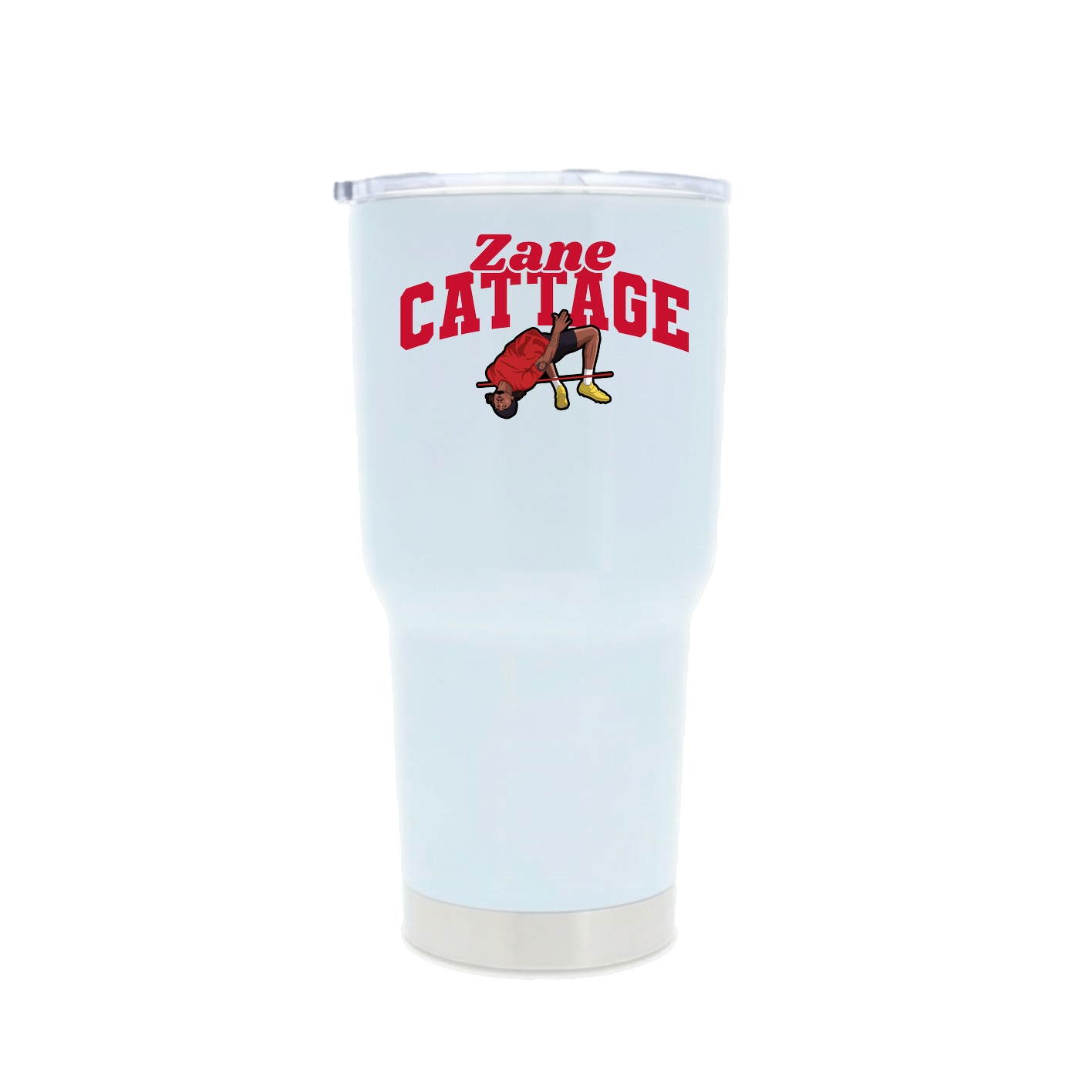 30oz Stainless Steel Tumbler — Signature Arch in White