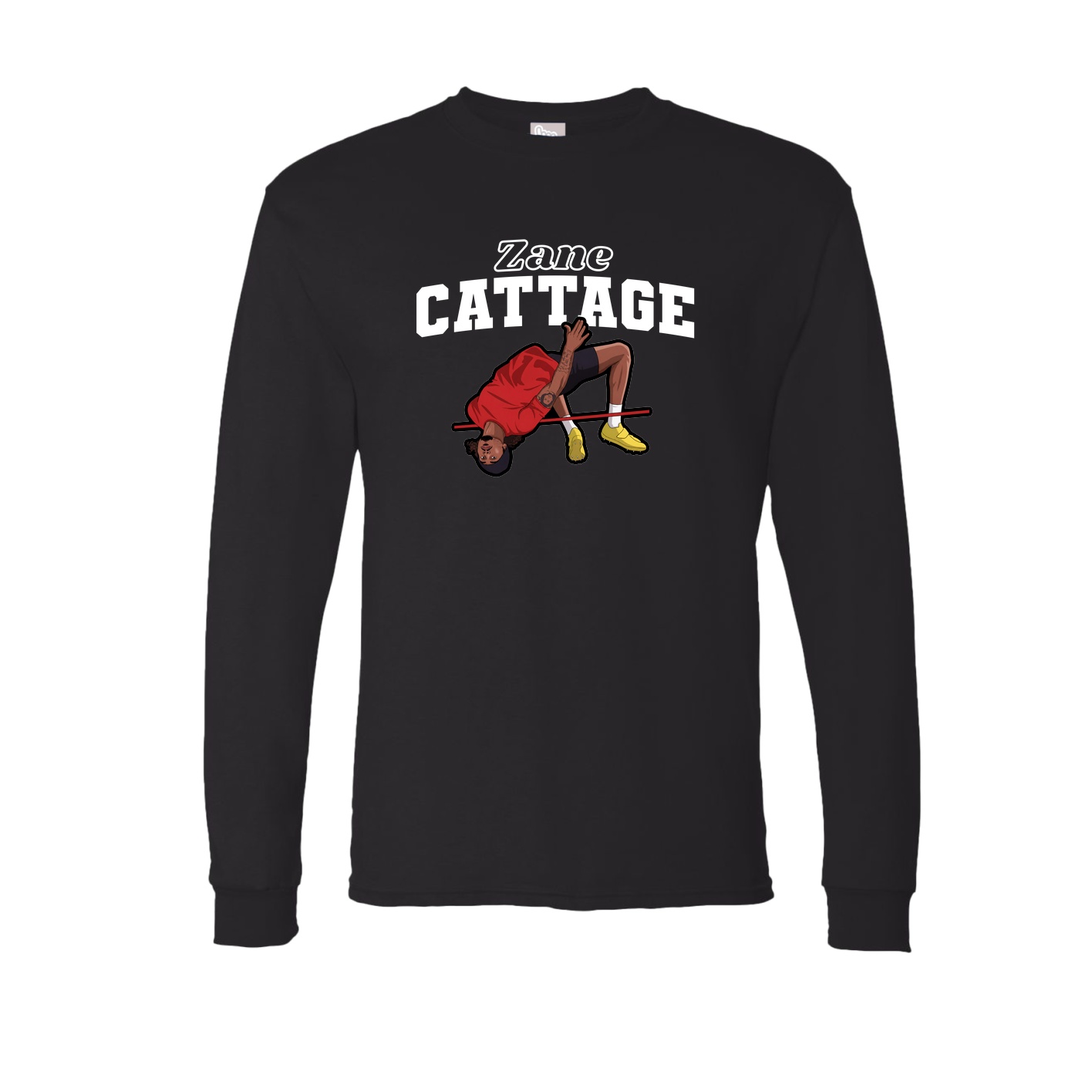 Long Sleeve Tee — Name Arch in Black