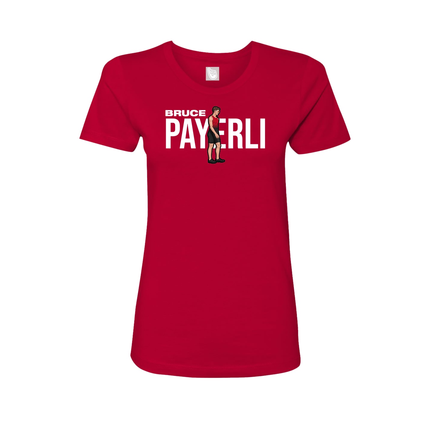 Fitted Women's Tee — Player Name in Red
