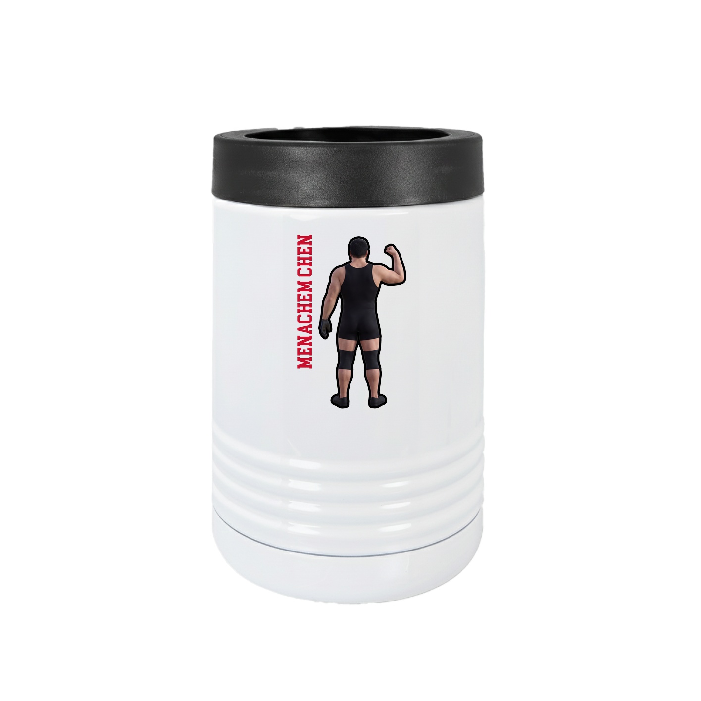 Beverage Holder — Name Vertical in White