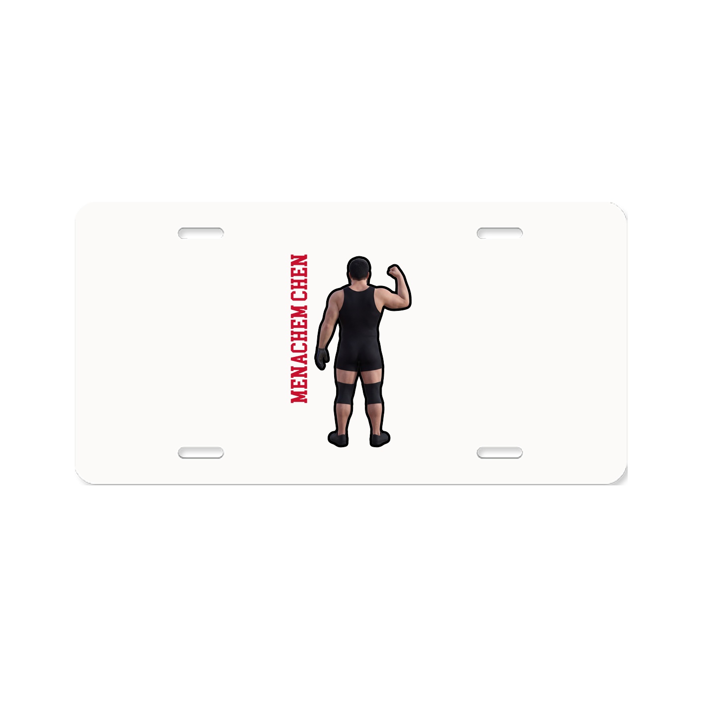 License Plate — Name Vertical in Classic