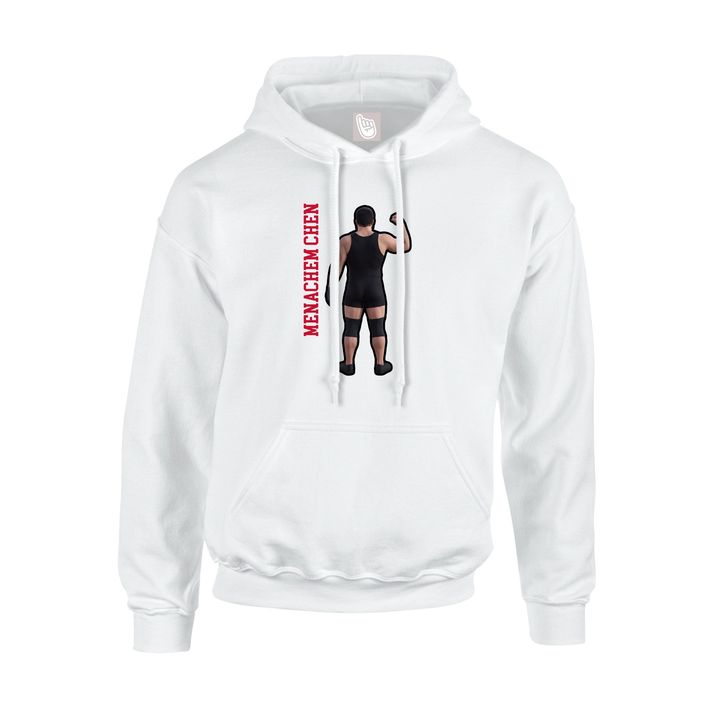 Hoodie — Name Vertical in White