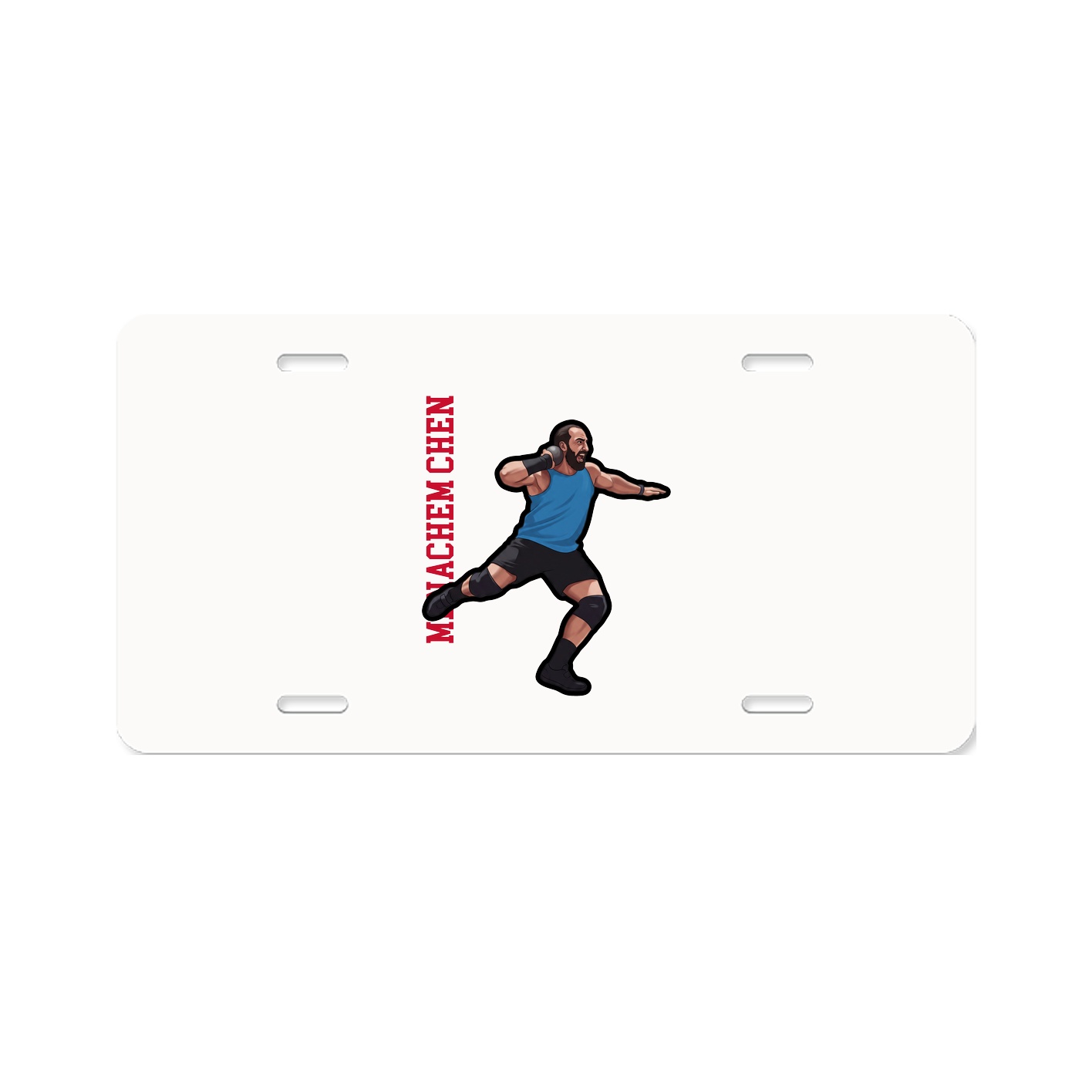 License Plate — Name Vertical in Classic