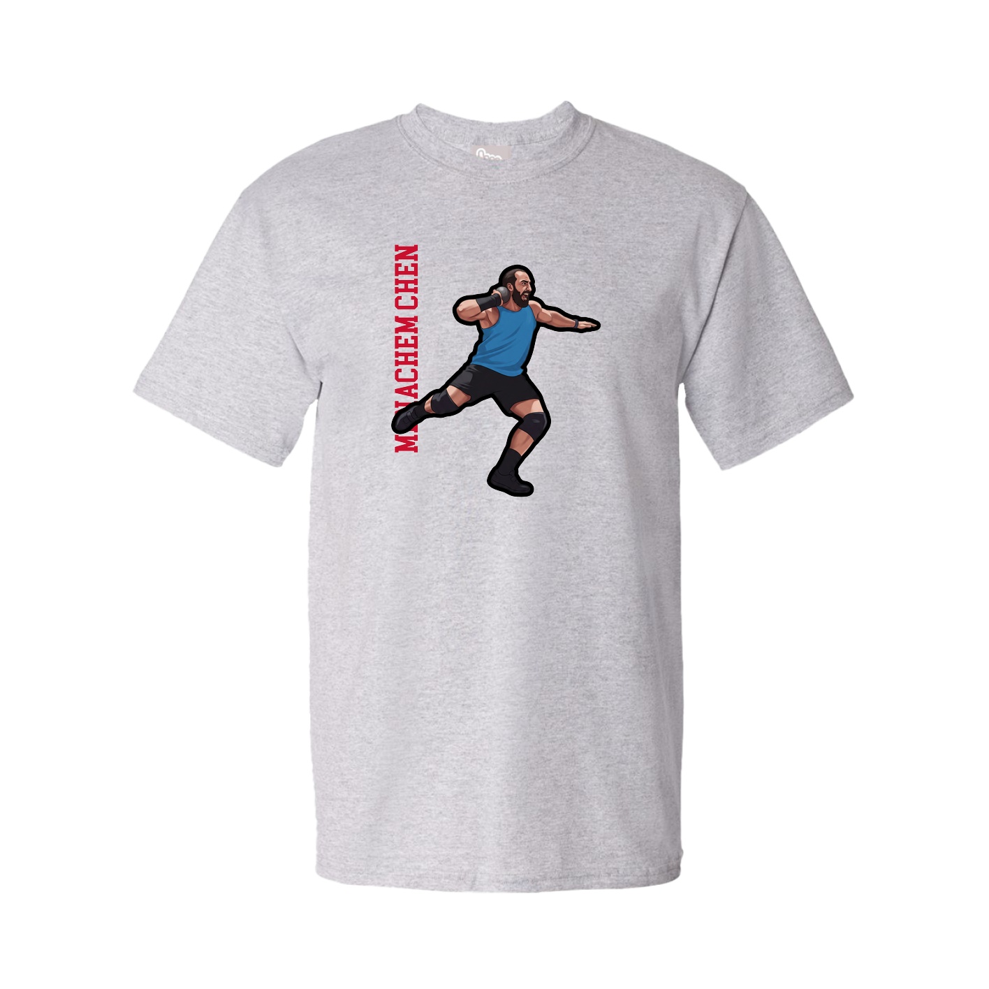 Tee — Name Vertical in Grey