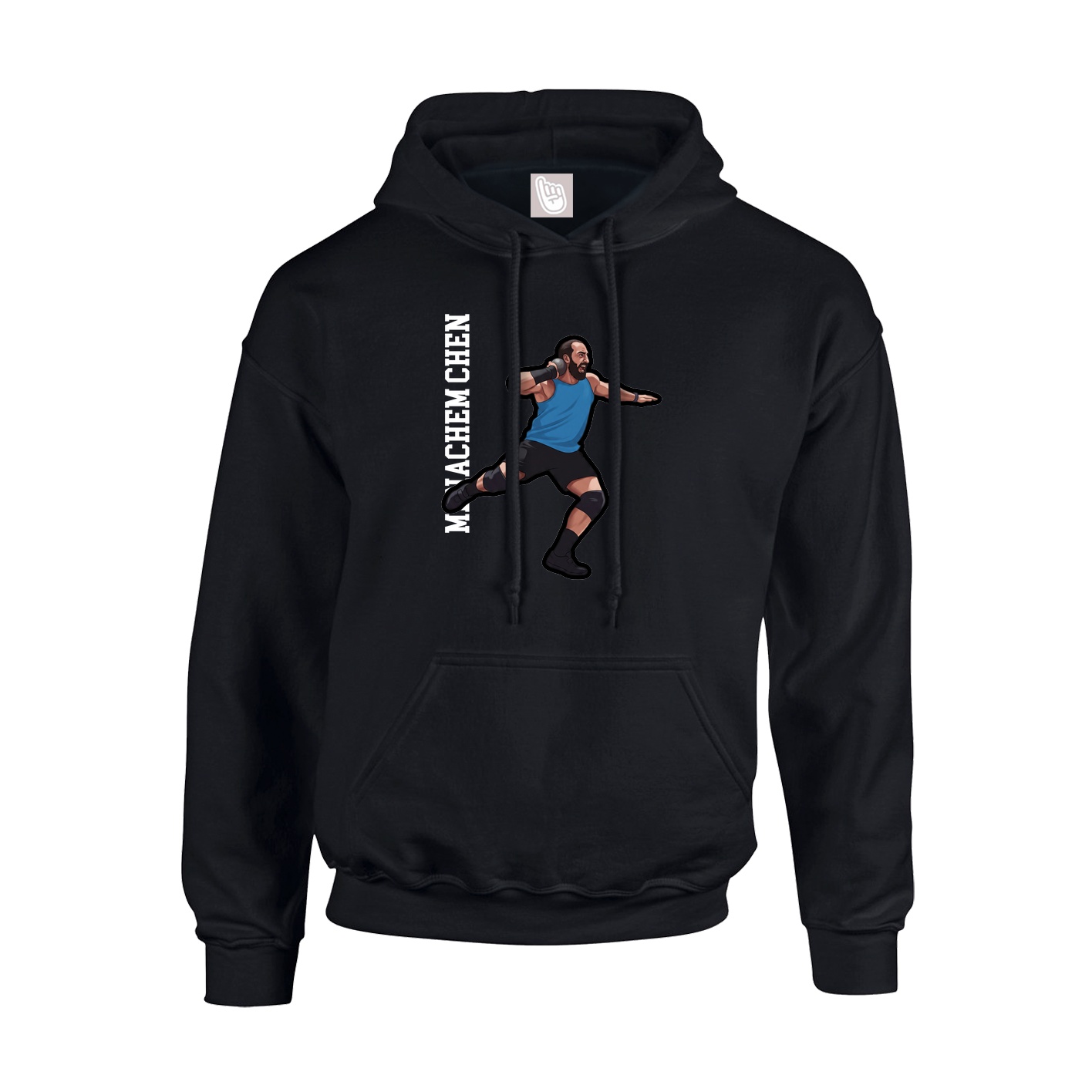 Youth Hoodie — Name Vertical in Black