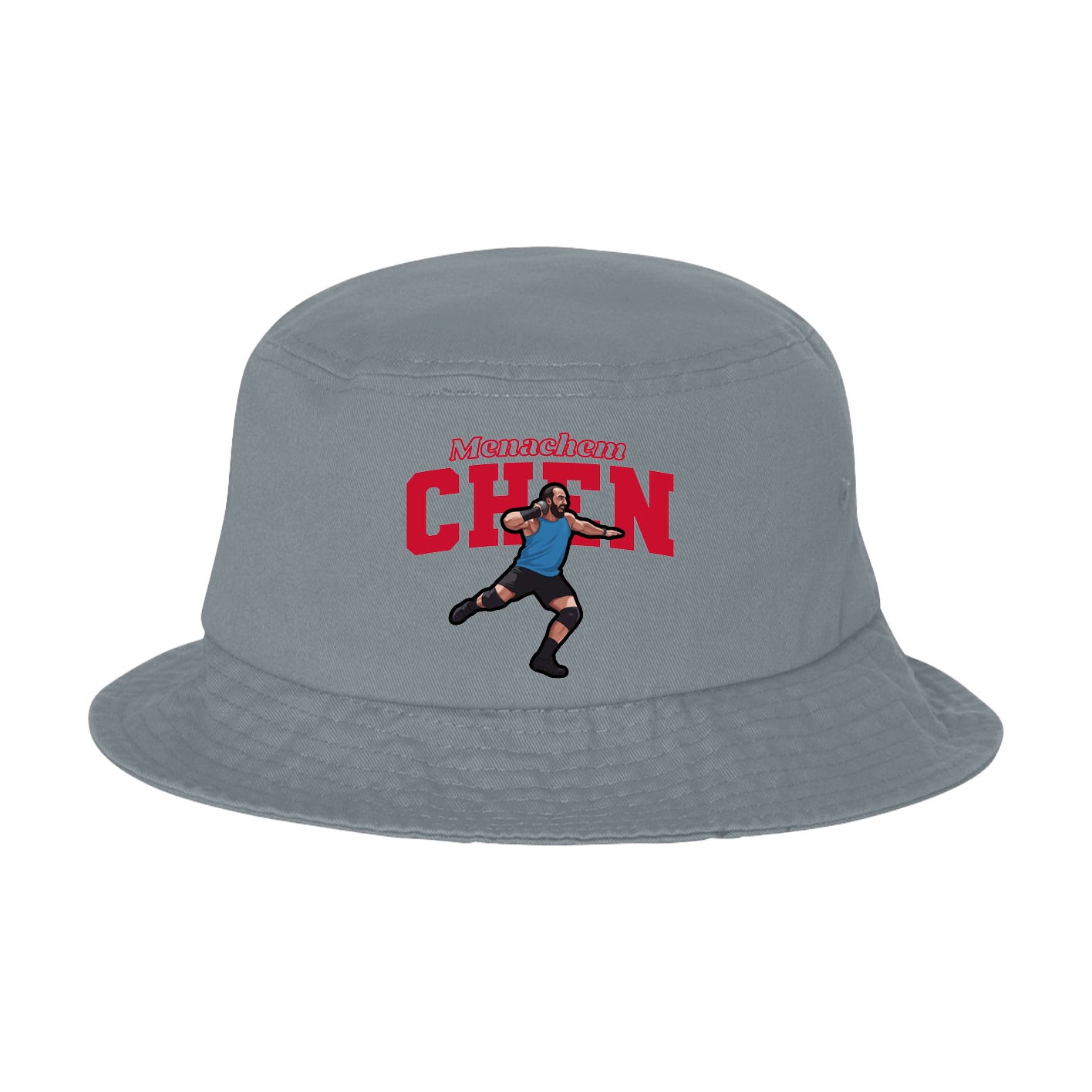 Bucket Cap — Name Arch in Grey