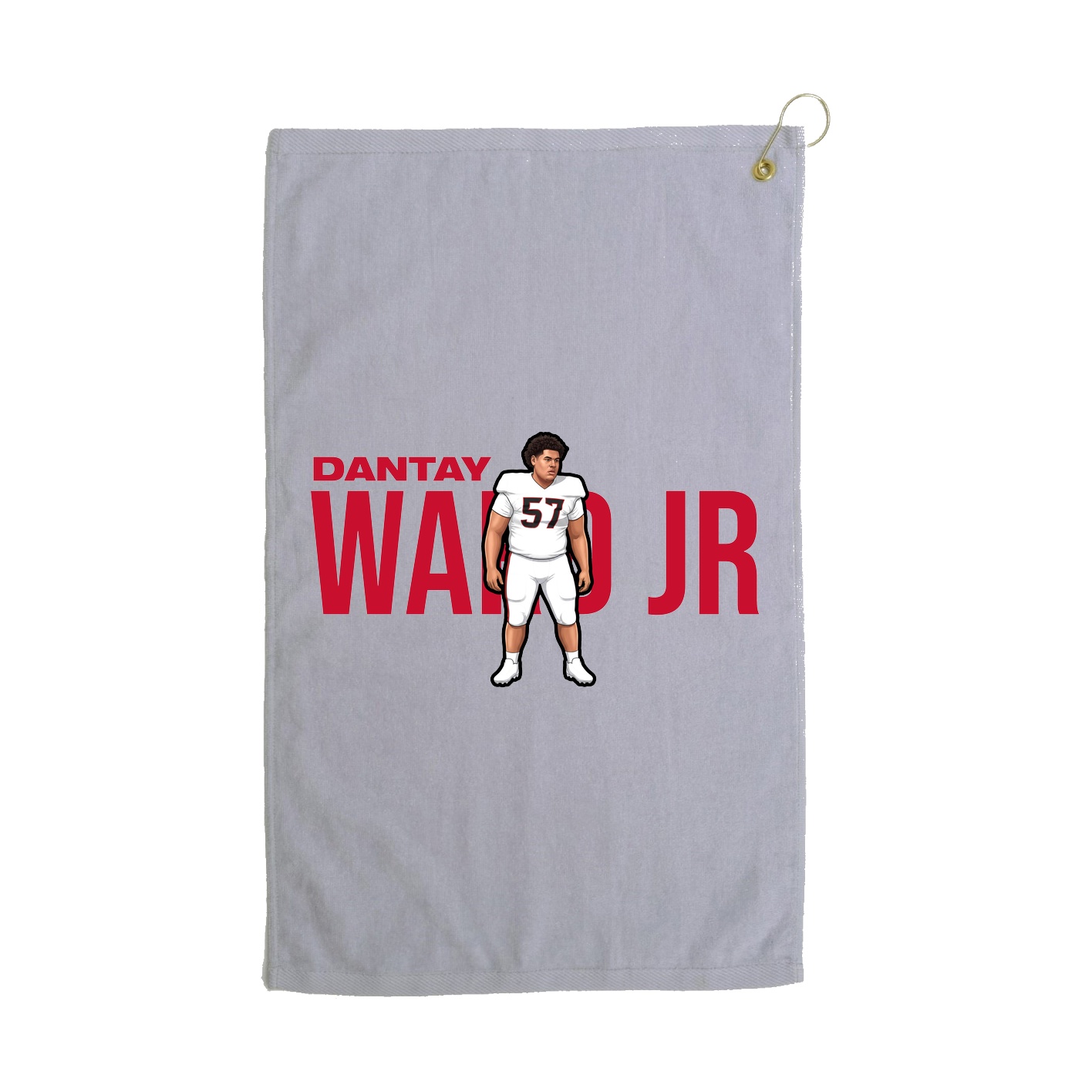 Golf Towel — Player Name in Grey
