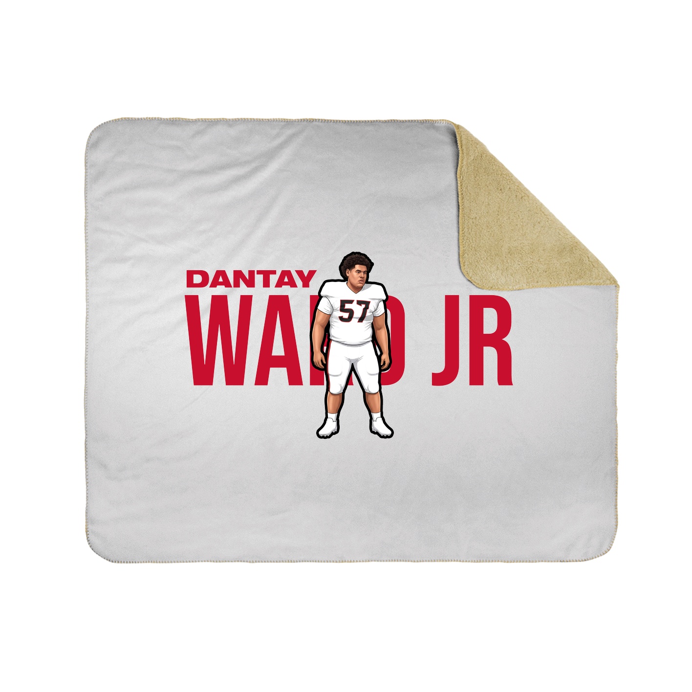 Throw Blanket — Player Name in White