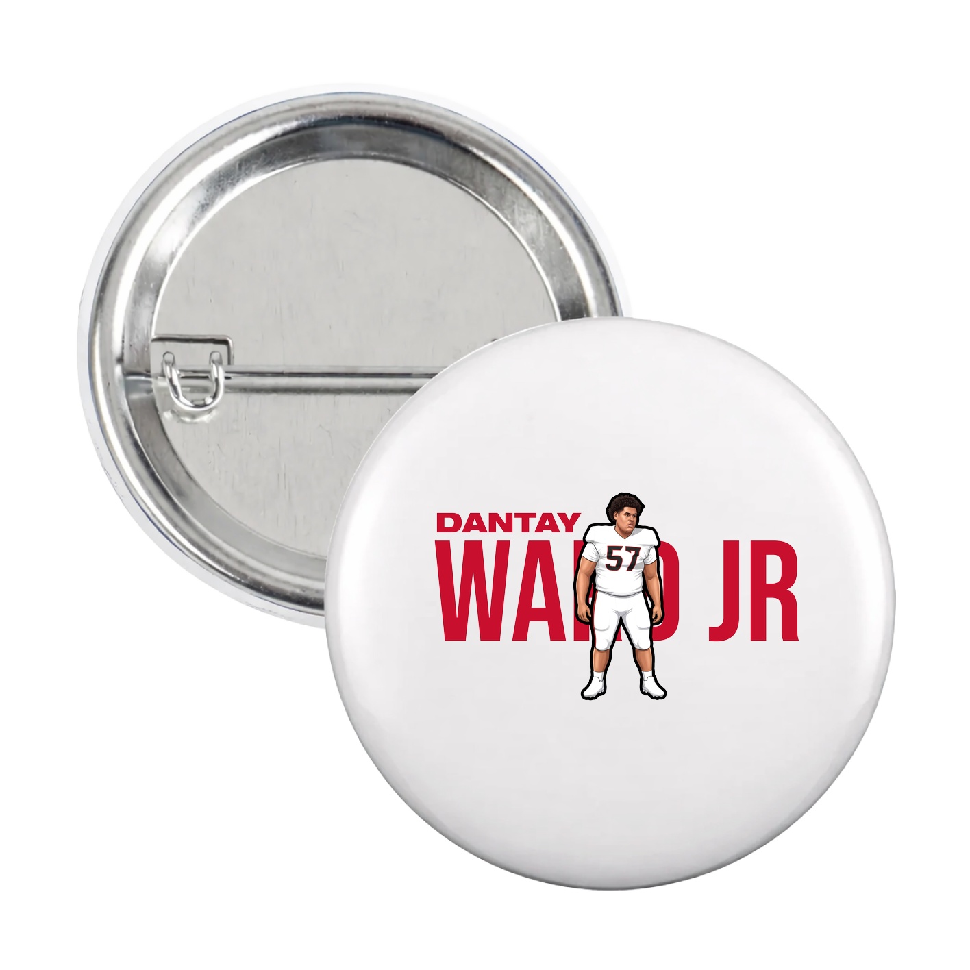 Game Day Button — Player Name in White