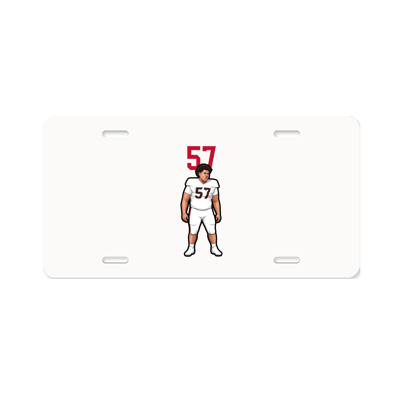 License Plate — Number Top in Classic