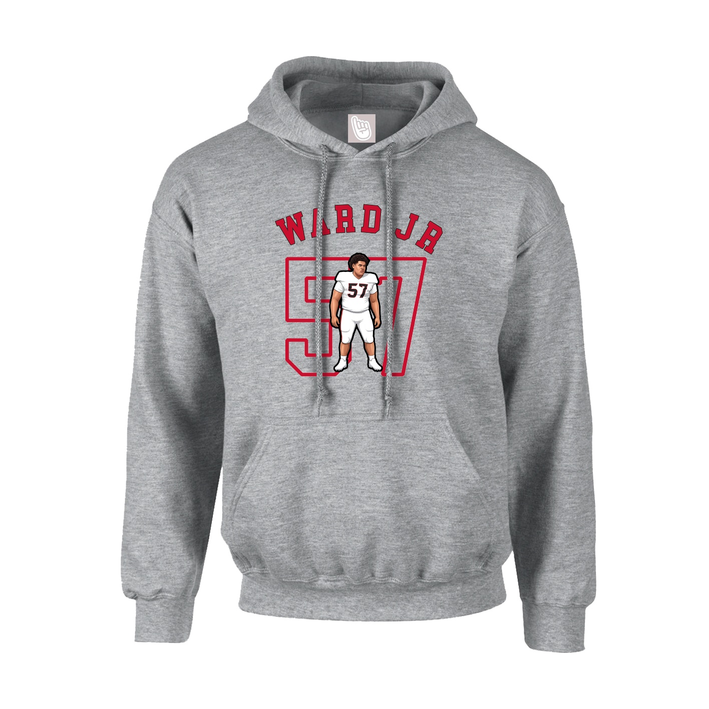 Youth Hoodie — Shirsey Arch in Grey