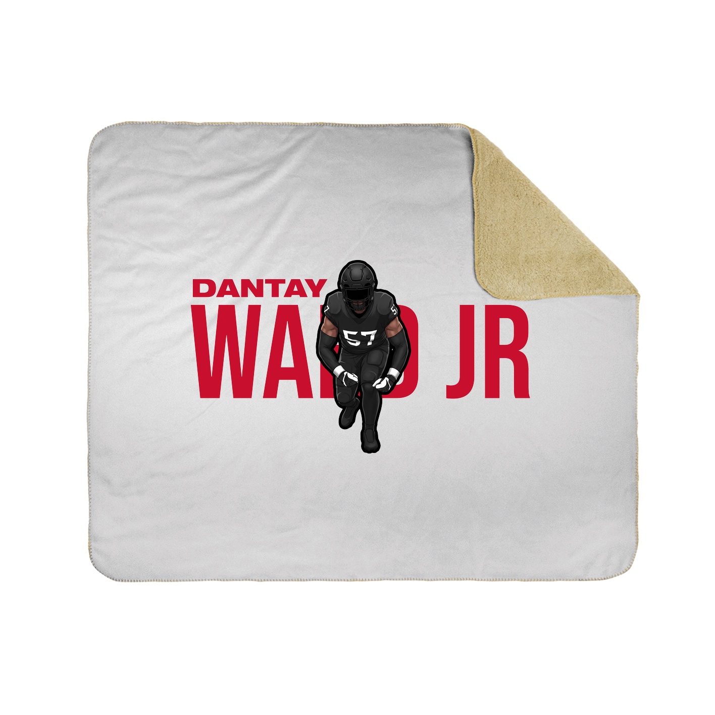 Throw Blanket — Player Name in White