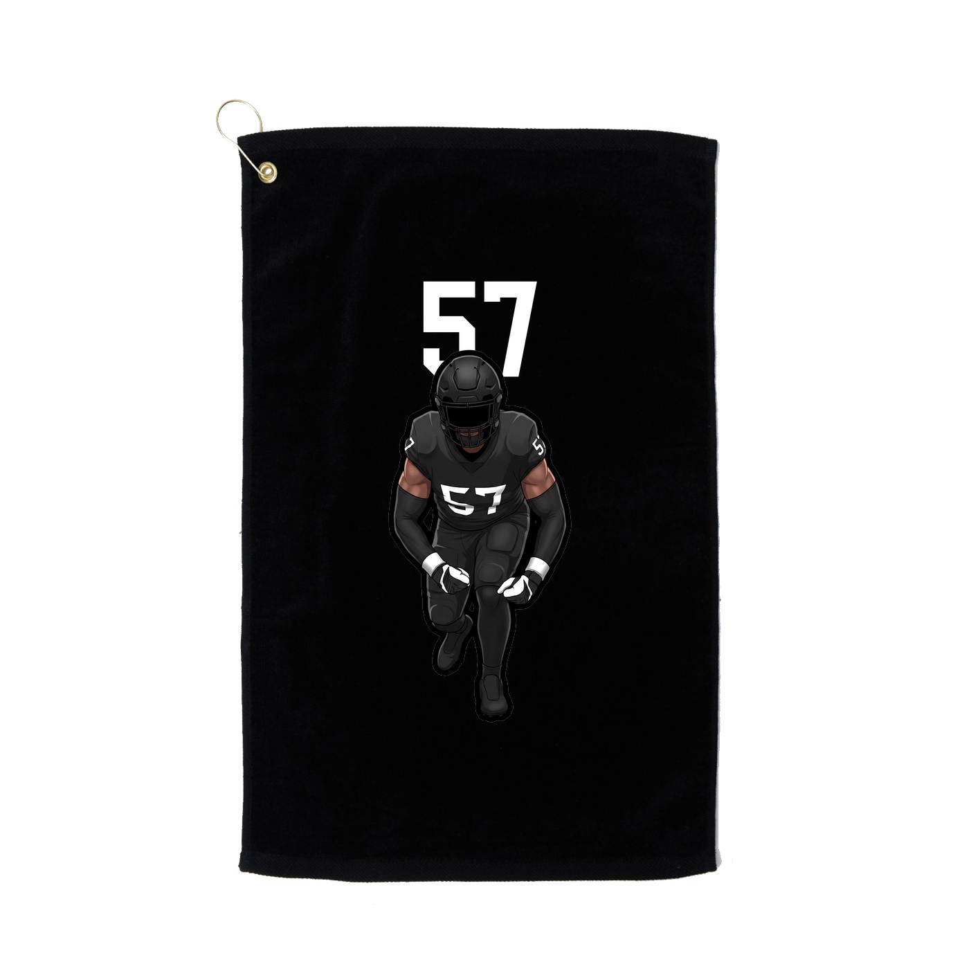 Golf Towel — Number Top in Black
