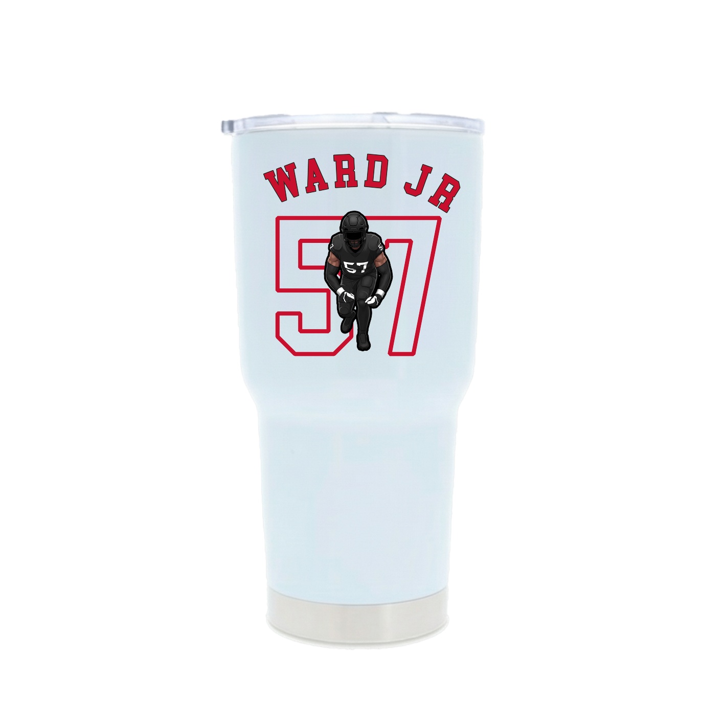 30oz Stainless Steel Tumbler — Shirsey Arch in White