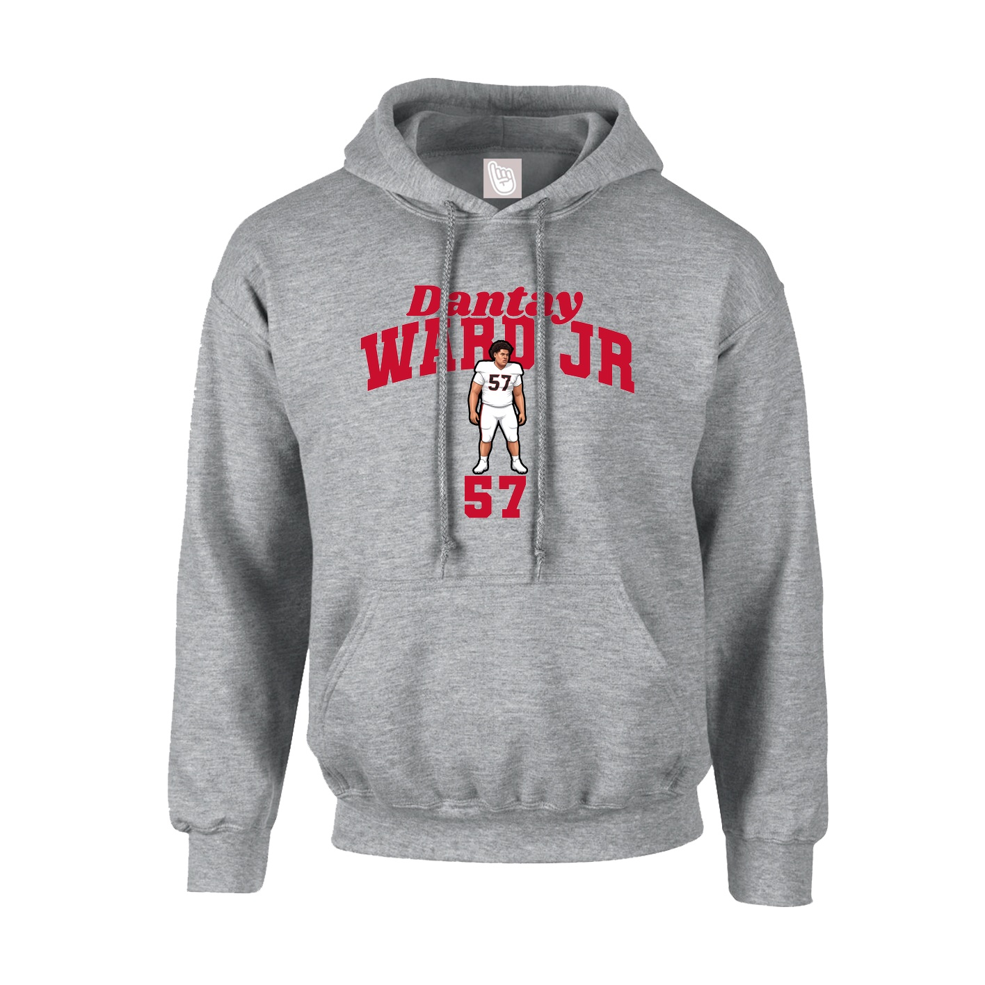Youth Hoodie — Signature Arch in Grey